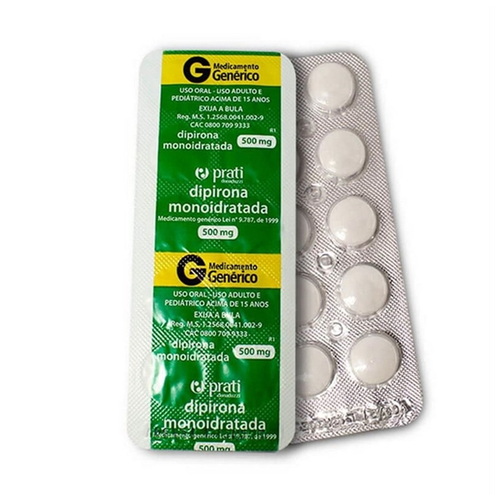 DIPIRONA SODICA 500MG C/10 CPR DIPIRONA SODICA 500MG C/10 CPR