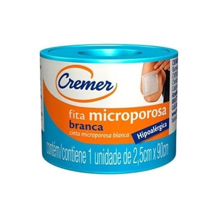 FITA MICROPOROSA CREMER 2,5CM X 0,9MM BRANCA FITA MICROPOROSA CREMER 2,5CM X 0,9MM BRANCA