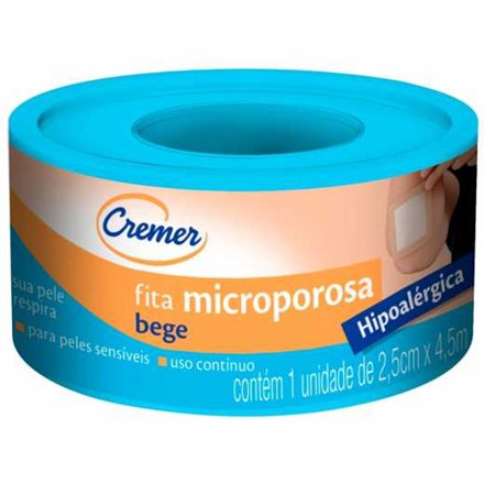 FITA MICROPOROSA CREMER 2,5CM X 4,5M BEGE FITA MICROPOROSA CREMER 2,5CM X 4,5M BEGE