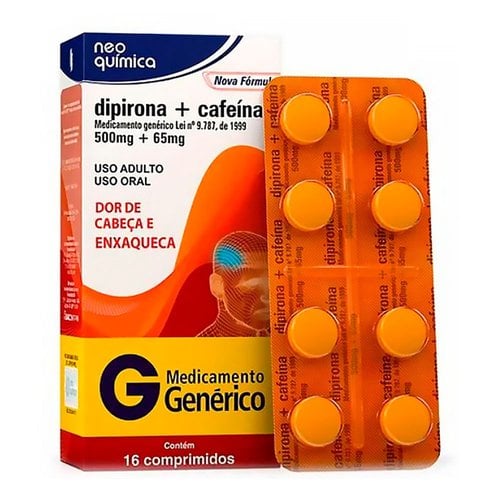 DIPIRONA SODICA+CAFEINA 500MG+65MG C/16 CPR DIPIRONA SODICA+CAFEINA 500MG+65MG C/16 CPR