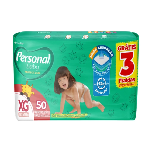 FRALDA PERSONAL BABY HIPER XG L50P47UN FRALDA PERSONAL BABY HIPER XG L50P47UN