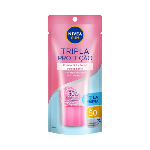 PROTETOR SOLAR FACIAL NIVEA SUN FPS50 RADIANTE C/40ML PROTETOR SOLAR FACIAL NIVEA SUN FPS50 RADIANTE C/40ML