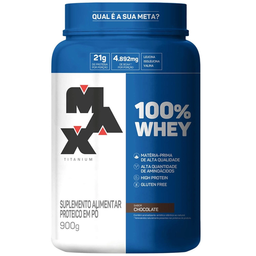 100% WHEY MAX TITANIUM 900G CHOCOLATE 100% WHEY MAX TITANIUM 900G CHOCOLATE