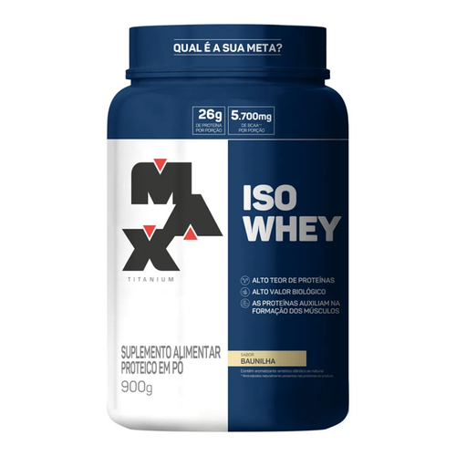 ISO WHEY MAX TITANIUM 900G BAUNILHA ISO WHEY MAX TITANIUM 900G BAUNILHA