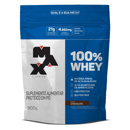 100% WHEY MAX TITANIUM REFIL 900G CHOCOLATE 100% WHEY MAX TITANIUM REFIL 900G CHOCOLATE
