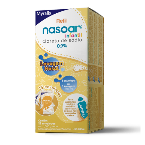 NASOAR 0,9% INFANTIL REFIL 15 ENV C/1,08G NASOAR 0,9% INFANTIL REFIL 15 ENV C/1,08G