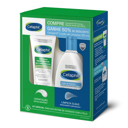 KIT CETAPHIL GEL CREME 226G + LOÇÃO LIMPEZA 120 KIT CETAPHIL GEL CREME 226G + LOÇÃO LIMPEZA 120