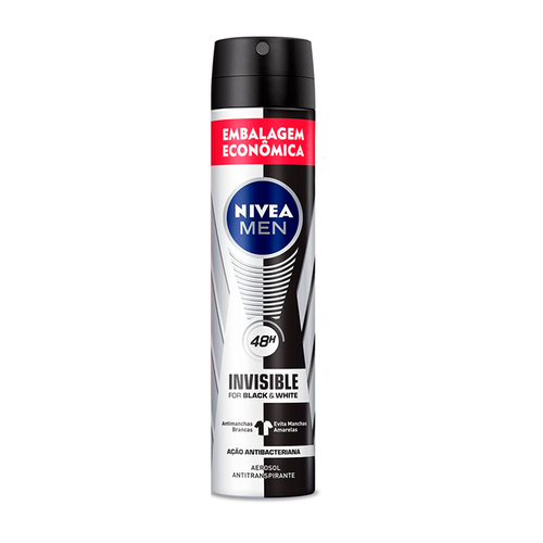 DESODORANTE NIVEA AERO BLACK E WHITE 200ML L+P- MEN INVISIBLE DESODORANTE NIVEA AERO BLACK E WHITE 200ML L+P- MEN INVISIBLE