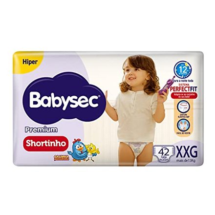 FRALDA BABYSEC PREMIUM SHORTINHO HIPER XXG 42UN FRALDA BABYSEC PREMIUM SHORTINHO HIPER XXG 42UN