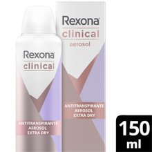 Desodorante Feminino Rexona Women Clinical Extra Dry, Aerosol, 150Ml Desodorante Feminino Rexona Women Clinical Extra Dry, Aerosol, 150Ml