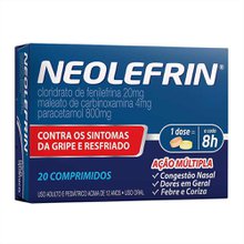 Neolefrin 400Mg + 20Mg, 400Mg + 4Mg, Caixa Com 20 Comprimidos Neolefrin 400Mg + 20Mg, 400Mg + 4Mg, Caixa Com 20 Comprimidos