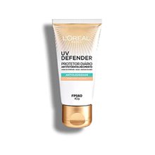 Protetor Solar Facial L Oréal Paris UV Defender Antioleosidade Cor Clara FPS 60, 40g Protetor Solar Facial L Oréal Paris UV Defender Antioleosidade Cor Clara FPS 60, 40g