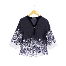 Blusa Feminina Estampada Ref. WQ6005BK Blusa Feminina Estampada Ref. WQ6005BK