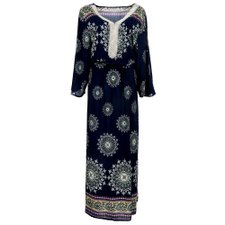 Vestido Longo Com Strass Na Gola Vestido Longo Com Strass Na Gola