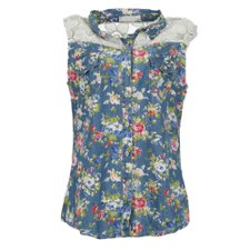 Blusa Regata Com Botão Fake Jeans Blusa Regata Com Botão Fake Jeans