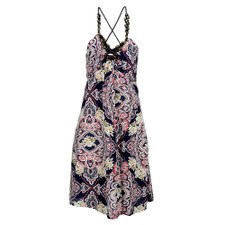 Vestido Estampado com Alça Trançada Ref. KK225RS Vestido Estampado com Alça Trançada Ref. KK225RS