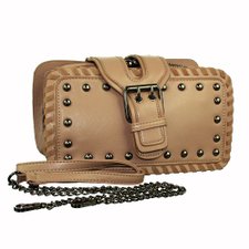 Bolsa Transversal Com Esferas Metálicas E Alça De Corrente Bolsa Transversal Com Esferas Metálicas E Alça De Corrente