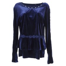 Blusa Flare em Veludo Ref. DH142DBL Blusa Flare em Veludo Ref. DH142DBL