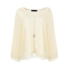 Blusa Manga Longa Rendada C/ Esferas Decorativas Blusa Manga Longa Rendada C/ Esferas Decorativas
