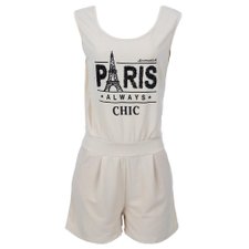 Macaquinho Paris Estampado C/ Strass Macaquinho Paris Estampado C/ Strass