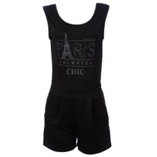 Macaquinho Paris Estampado C/ Strass Macaquinho Paris Estampado C/ Strass