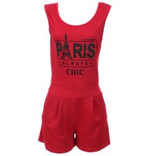 Macaquinho Paris Estampado C/ Strass Macaquinho Paris Estampado C/ Strass
