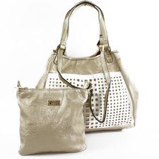 Kit 2 Bolsas Ombro com Detalhes Vazados e Transversal Kit 2 Bolsas Ombro com Detalhes Vazados e Transversal