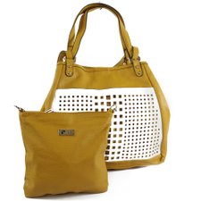 Kit 2 Bolsas Ombro com Detalhes Vazados e Transversal Kit 2 Bolsas Ombro com Detalhes Vazados e Transversal