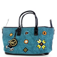 Bolsa De Ombro com Patches Decorativos Bolsa De Ombro com Patches Decorativos