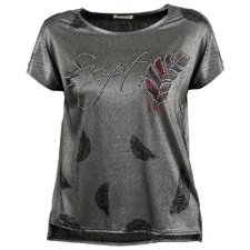 Blusa Metalizada com Estampa de Strass (Tamanho Único) Blusa Metalizada com Estampa de Strass (Tamanho Único)
