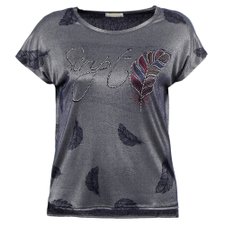 Blusa Metalizada com Estampa de Strass (Tamanho Único) Blusa Metalizada com Estampa de Strass (Tamanho Único)