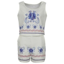 Conjuntinho Regata E Shorts Estampa Étnica Conjuntinho Regata E Shorts Estampa Étnica