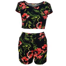 Conjuntinho Cropped e Short Floral Conjuntinho Cropped e Short Floral