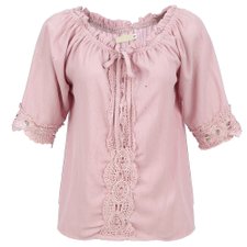 Blusa Glitter Meia Manga com Renda Blusa Glitter Meia Manga com Renda