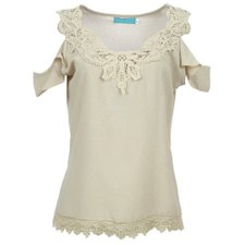 Blusa Ombro Vazado com Renda Blusa Ombro Vazado com Renda