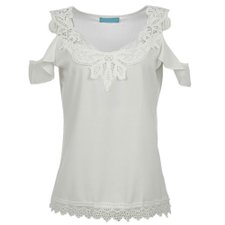 Blusa Ombro Vazado com Renda Blusa Ombro Vazado com Renda