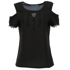 Blusa Ombro Vazado com Renda Blusa Ombro Vazado com Renda