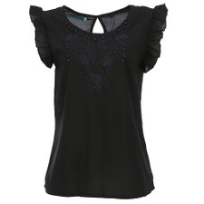 Regata com Babado Tachas e Guipir Regata com Babado Tachas e Guipir