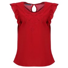 Regata com Babado Tachas e Guipir Regata com Babado Tachas e Guipir