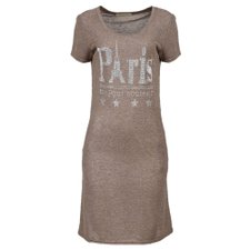 Vestido Glitter Acinturado Com Strass Paris Vestido Glitter Acinturado Com Strass Paris