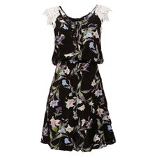 Vestido Detalhe No Decote Com Renda Vestido Detalhe No Decote Com Renda