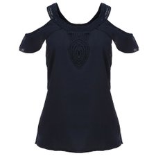 Blusa Ombro Vazado com Renda Blusa Ombro Vazado com Renda