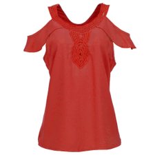 Blusa Ombro Vazado com Renda Blusa Ombro Vazado com Renda