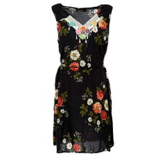 Vestido Florido Decote com Renda Vestido Florido Decote com Renda
