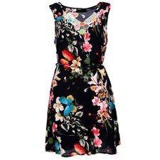 Vestido Florido Decote com Renda Vestido Florido Decote com Renda