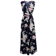 Vestido Longo Decote Tendência Vestido Longo Decote Tendência