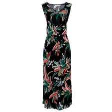 Vestido Longo Tendência Floral Acinturado Vestido Longo Tendência Floral Acinturado