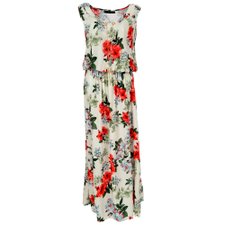 Vestido Longo Cintura Elástica com Pingente Vestido Longo Cintura Elástica com Pingente