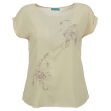 Blusa Gola Canoa e Renda (Plus Size) Blusa Gola Canoa e Renda (Plus Size)