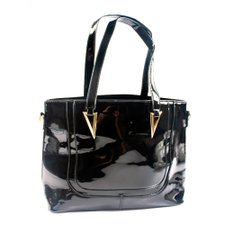 Bolsa de Verniz Detalhes Metálicos Bolsa de Verniz Detalhes Metálicos